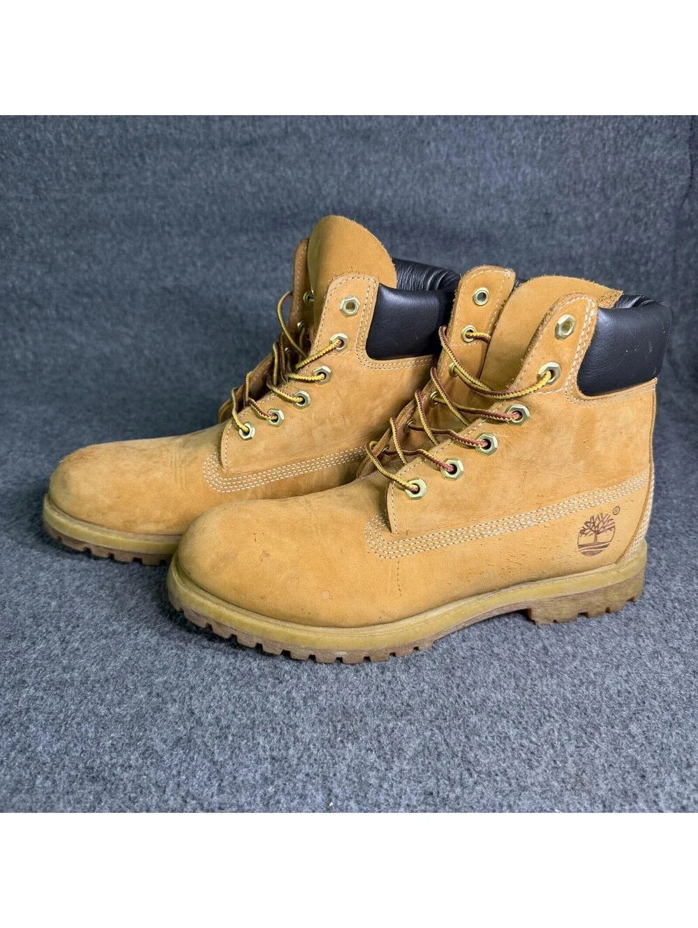 Timberland 6 Inch work Boots Mens Size 8 Beige Nubuck Leather Work 10361